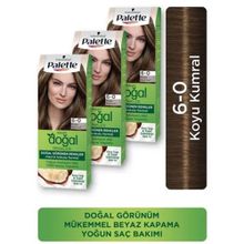 Palette Kalıcı Doğal Renkler 6.0 Koyu Kumral x3 Saç Boyası