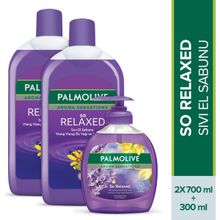 Palmolive Aroma Sensations So Relaxed İris Özü ile 300 ml + 700 ml + 700 ml Sıvı El Sabunu