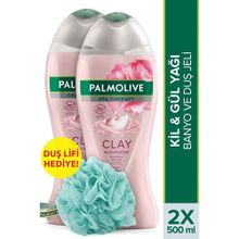 Palmolive Spa Therapy Clay Rejuvanation 2x500 ml Duş Jeli + Duş Lifi hediye