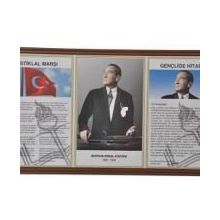 Panda PAN424 Milli Levha 3'lü 45x90 Ahşap Çerçeve