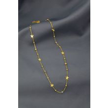 Papatya Silver 925 Ayar Gold Kaplama Firuze Mineli Göz Top Zincirli Kalemli Yıldız Gümüş Kolye