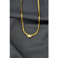 Papatya Silver 925 Ayar Gold Kaplama Mineli Lotus Çiçeği Gümüş Kolye