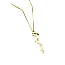 Papatya Silver 925 Ayar Gold Kaplama Özel Tasarım Mineli Doğum Şubat Ayı Çiçeği İsim Kadın Gümüş Kolye