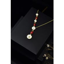 Papatya Silver 925 Ayar Gümüş Gold Kaplama Akışlı Uğur Böceği ve Papatya Kolye