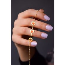 Papatya Silver 925 Ayar Gümüş Gold Kaplama Parlayan Rüya Serisi Kalp Tasarım Ebruli Cam Boyalı Bileklik