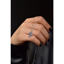 Papatya Silver 925 Ayar Gümüş Rodyum Kaplama Doğum Taşlı Kübik Drop Kolye