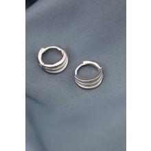 Papatya Silver 925 Ayar Gümüş Rodyum Kaplama Tasarım Halka Küpe