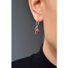 Papatya Silver 925 Ayar Gümüş Rodyum Kaplama Temmuz Ayı Doğum Taşlı Kübik Drop Küpe
