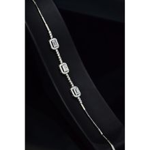 Papatya Silver 925 Ayar Gümüş Rodyum Kaplama Zirkon Baget Taşlı Bileklik