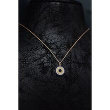 Papatya Silver 925 Ayar Gümüş Rose Kaplama Zirkon Taşlı Nazar Boncuğu Kolye