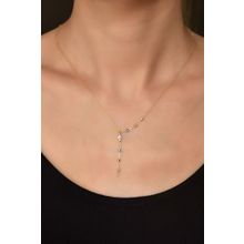 Papatya Silver 925 Ayar Gümüş Üç Renkli Dorika Toplu İncili Kolye