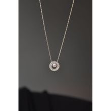 Papatya Silver 925 Ayar Rodyum Kaplama İncili Yuvarlak Kadın Gümüş Kolye