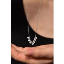 Papatya Silver 925 Ayar Rodyum Kaplama Zirkon Taşlı Shakira Kadın Gümüş Kolye