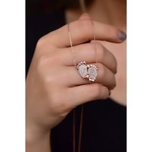 Papatya Silver 925 Ayar Rose Kaplama Bebek İlk Adım Kolye