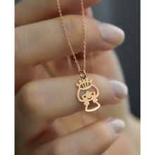 Papatya Silver 925 Ayar Rose Kaplama Kesim Prenses Kadın Gümüş Kolye