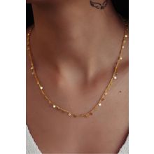 Papatya Silver UVPS100645 Altın Kaplama Sıralı Pul 925 Ayar Gümüş Kolye