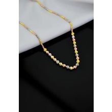 Papatya Silver UVPTS100309 925 Ayar Üç Renk İki Boy Dorika Top Gümüş Kolye