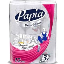 Papia Dekor 12'li Kağıt Havlu
