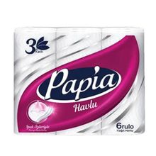Papia İpek Özlü 6 Adet Kağıt Havlu