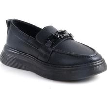 Papuçcity 02675 Siyah Ortopedik Günlük Kadın Loafer Ayakkabı
