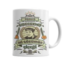 Parka Gidecekmiş İki Gözümün Çiçeği Porselen Kupa