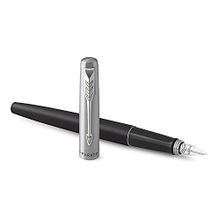 Parker Jotter Siyah Krom Tasarımlı Mavi Mürekkep M Uç Dolma Kalem