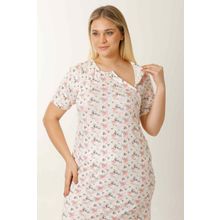 Parlingerie HAMİLE EMZİRME GECELİĞİ KISA KOLLU ÇİÇEKLİ EKRU L ÇİÇEKLİ EKRU