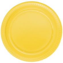 PartiBulutu 22 cm 25'li Sarı Plastik Tabak