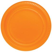 PartiBulutu 22 cm 25'li Turuncu Plastik Tabak