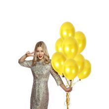Partifabrik Sarı Renk Metalik 5'li Balon