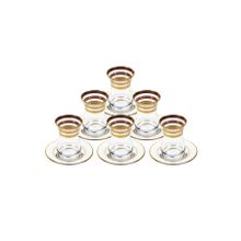 Paşabahçe 12 Parça Cam Stardust Altın Yaldızlı Çay Bardağı Takımı Çay Seti