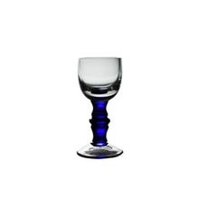 Paşabahçe 21196 El İmalatı Mavi Kristal Mini Likör Kadehi