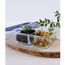 Paşabahçe 530286G Mavi 2 Adet Bölmeli Cam Saklama Kabı