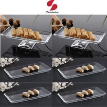 Paşabahçe Grace 6 Parça Ayaklı ve Düz Sunum Servis Tabağı Seti - Gümüş
