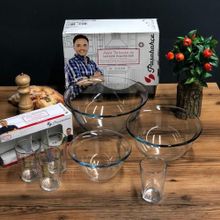Paşabahçe Hazırlık Kasesi + Ölçü Bardaklı Arda Türkmen 7 Parça Hazırlık Seti