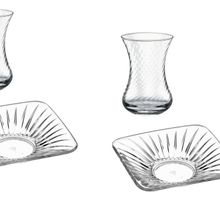 Paşabahçe İnce Belli Gravürlü 12 Parça Çay Seti Takımı