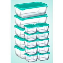 Paşabahçe Snowbox Kapaklı 15 Parça Saklama Kabı Takımı