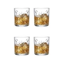 Paşabahçe Timeless Kristal Dekorlu 4 Adet Lüx Viski Bardak Takımı