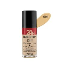 Pastel 24H Non-Stop 2 in 1 604 Vanilla Fondöten ve Kapatıcı