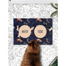 PatiPeti Uzaylı Kediler Kedi Köpek Eğitim Mama Paspası ve Beslenme Altlığı
