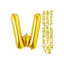 Patladı Gitti 16 inç 36 cm W Harf Gold Folyo Balon