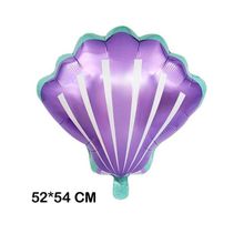 Patladı Gitti 52x54 cm Lila Deniz Kabuğu Folyo Balon