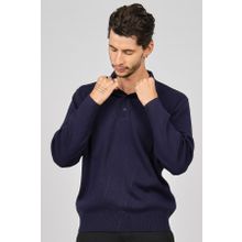 Pave 4358104 İndigo Polo Yaka Yün Erkek Kazak