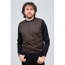 Pave 4537043 Lacivert Erkek Bisiklet Yaka Desenli Yün Erkek Kazak