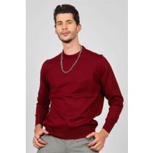 Pave 4538103 Bordo Bisiklet Yaka Yün Erkek Kazak