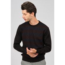 Pave 4539153 Siyah Desenli Yünlü Erkek Kazak