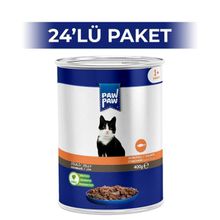 Paw Paw Jelly Somonlu Yetişkin 400x24 gr Kedi Konserve Maması