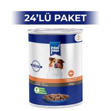 Paw Paw Jelly Somonlu Yetişkin 400x24 gr Köpek Konserve Maması