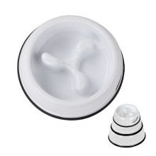 Pawise 1000 ml 19x7 cm Beyaz Köpekler için Yavaş Beslenme Mama Kabı