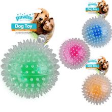 Pawise 12 cm Flash Bouncer Ball Işıklı Şeffaf Plastik Top Köpek Oyuncağı